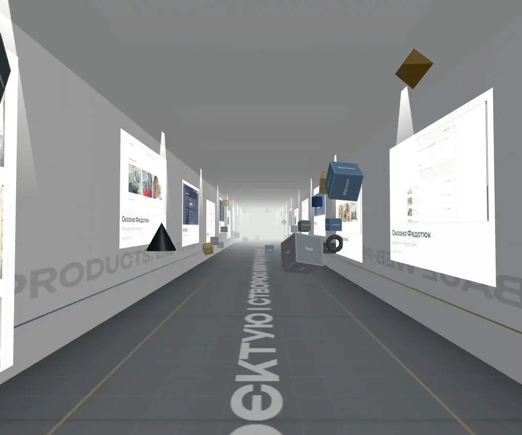 Gallery corridor of selected work