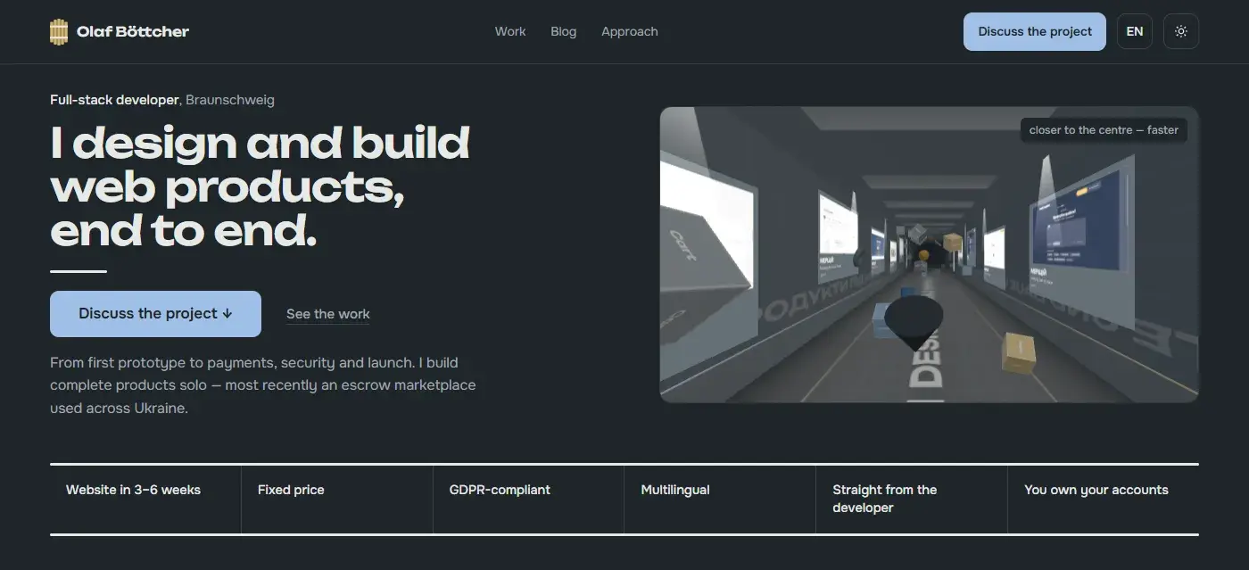 This site — home page screenshot