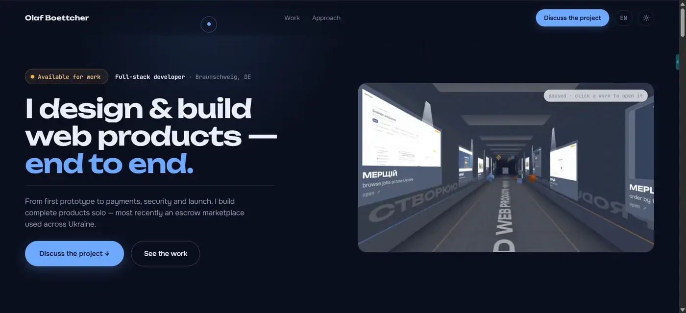 This site — home page screenshot